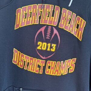 HOLLOWAY HOODED SWEATER SZ ADULT MED DEERFIELD BEACH 2013 DISTRICT CHAMPS